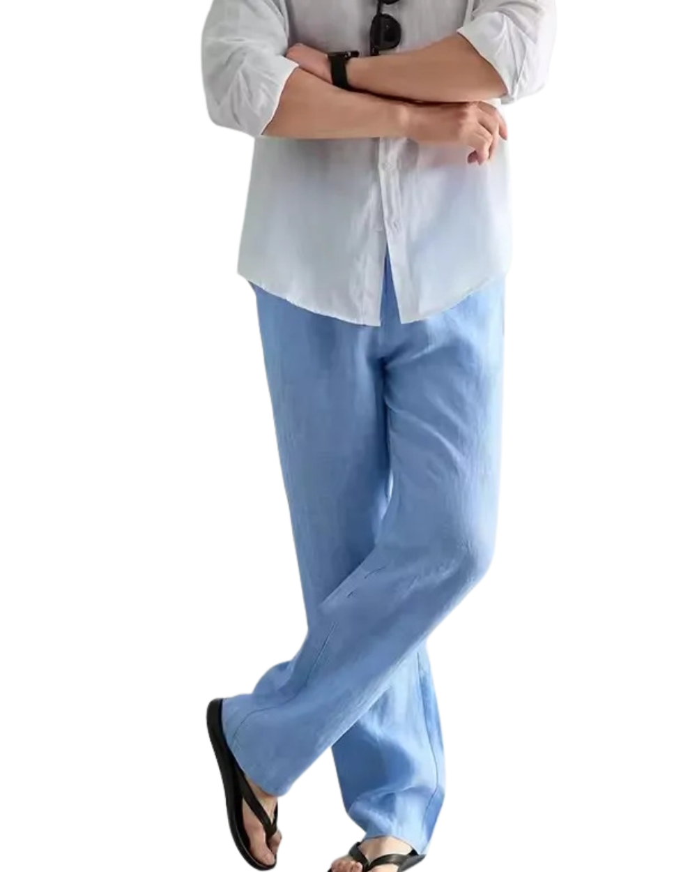 Pantalones elegantes de lino transpirable