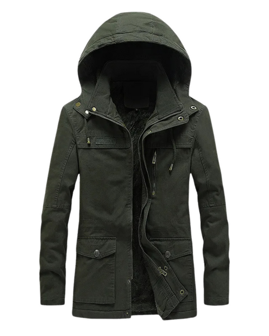 Elegante chaqueta de invierno cortaviento