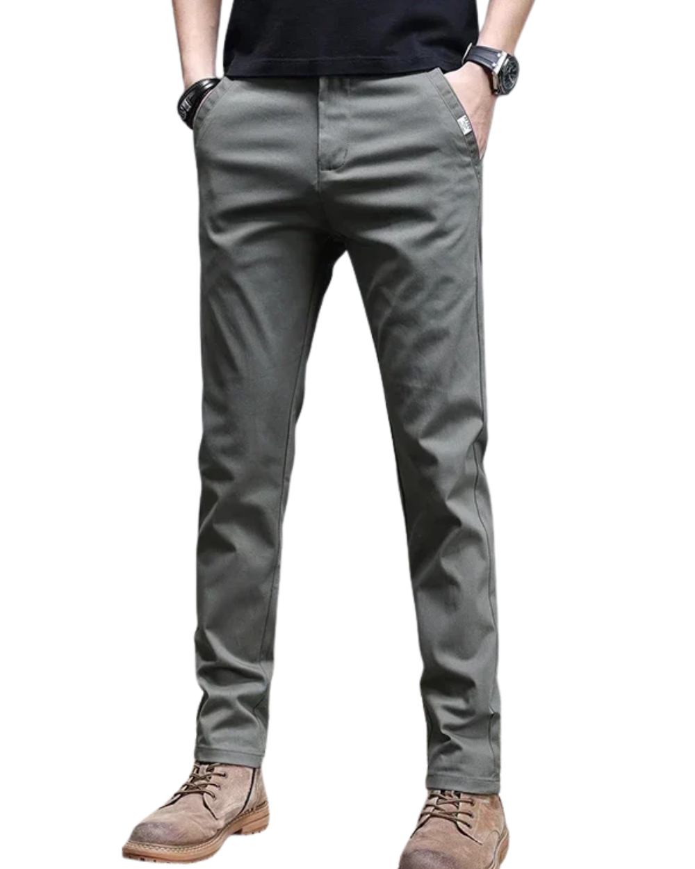 Pantalones informales de algodón