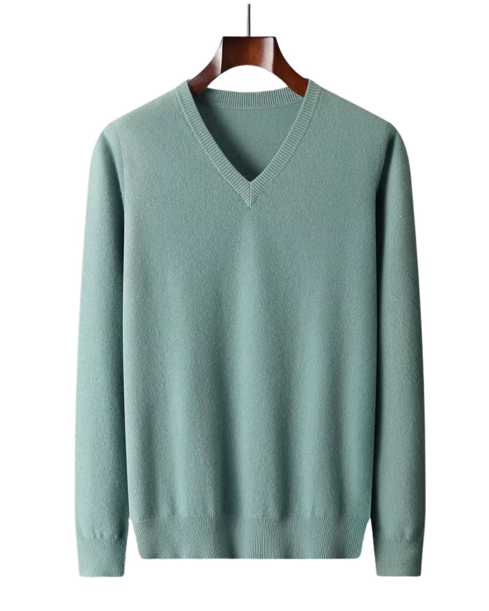 Jersey de lana con cuello de pico