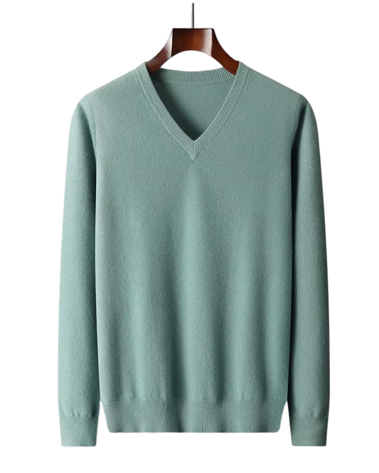 Jersey de lana con cuello de pico