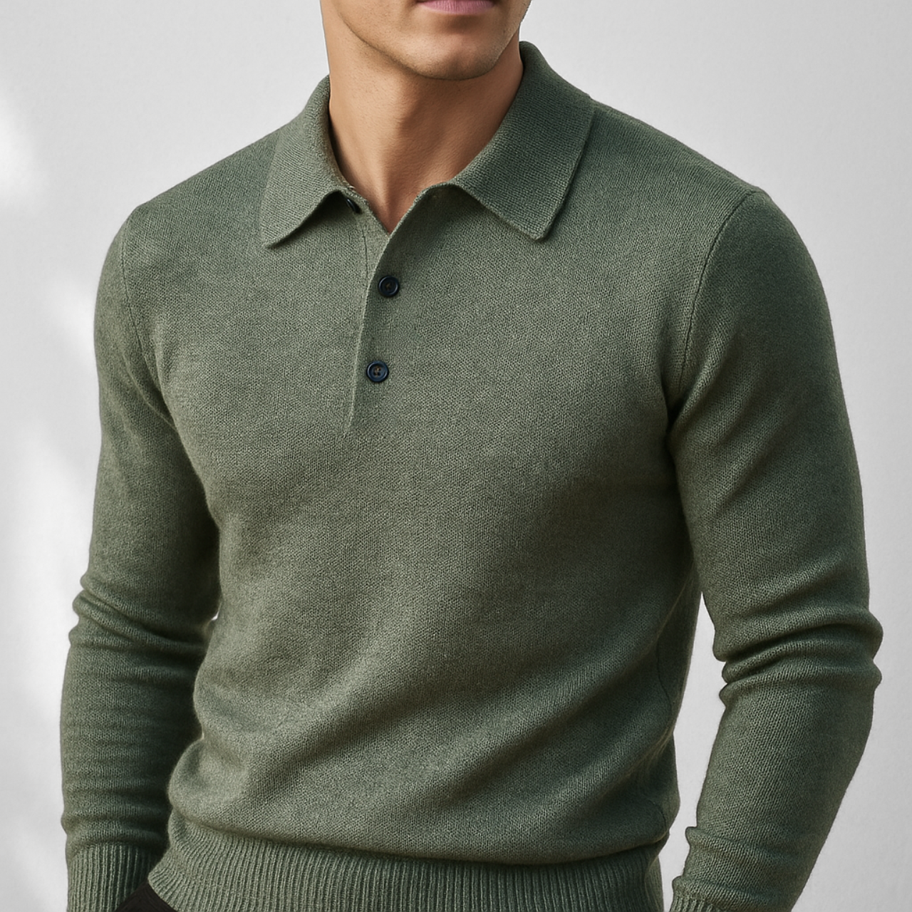 Elegante polo de lana
