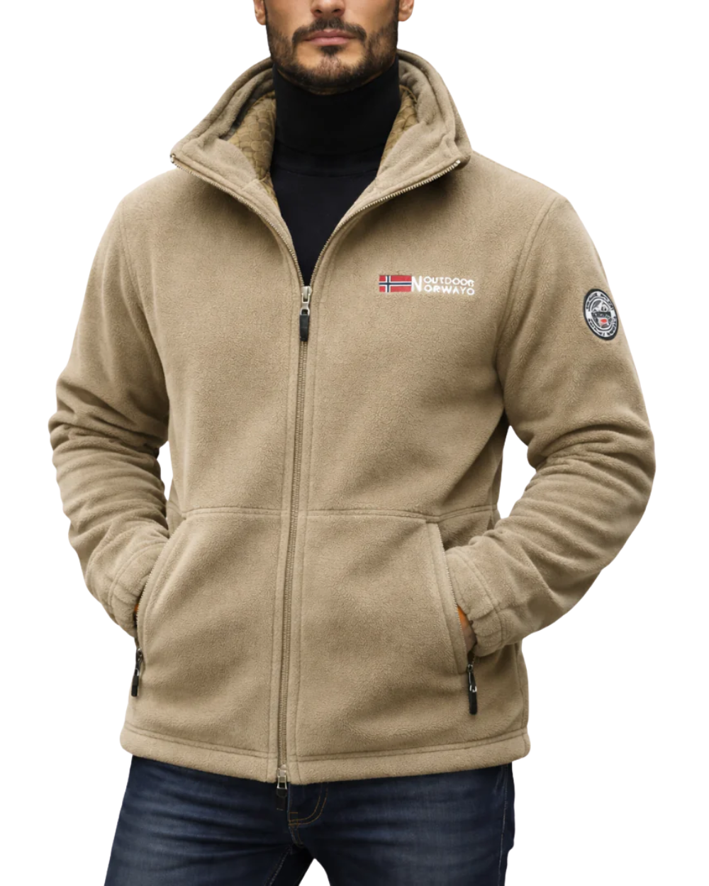 Elegante chaqueta polar