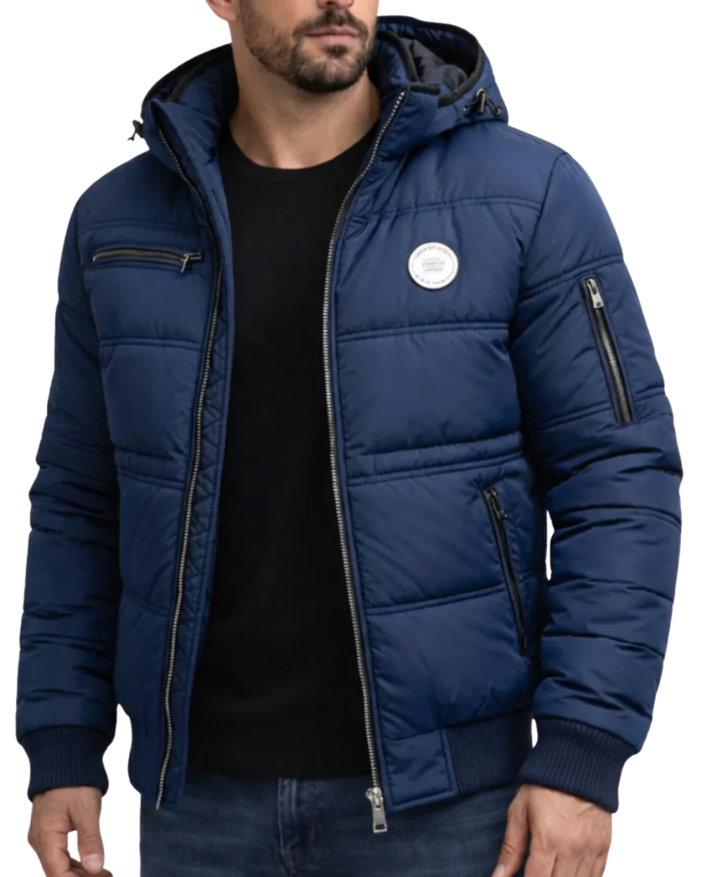 Elegante chaqueta acolchada