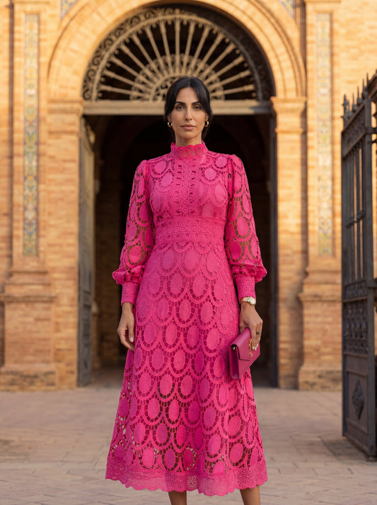 Vestido Midi de Encaje Exclusivo