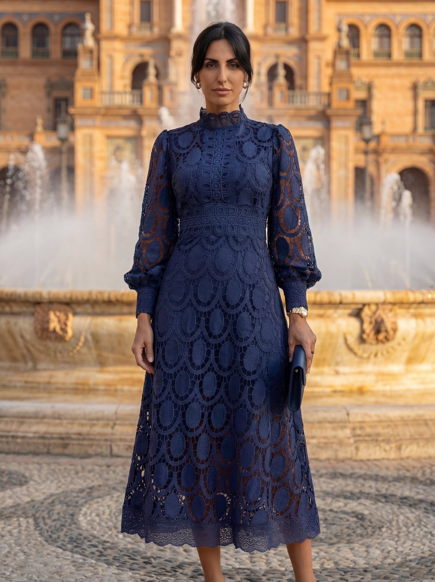 Vestido Midi de Encaje Exclusivo