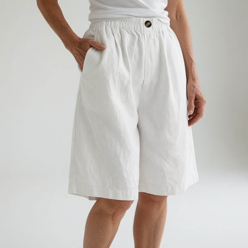 Wandeline™ — Short ancho de cintura elástica, confort veraniego natural