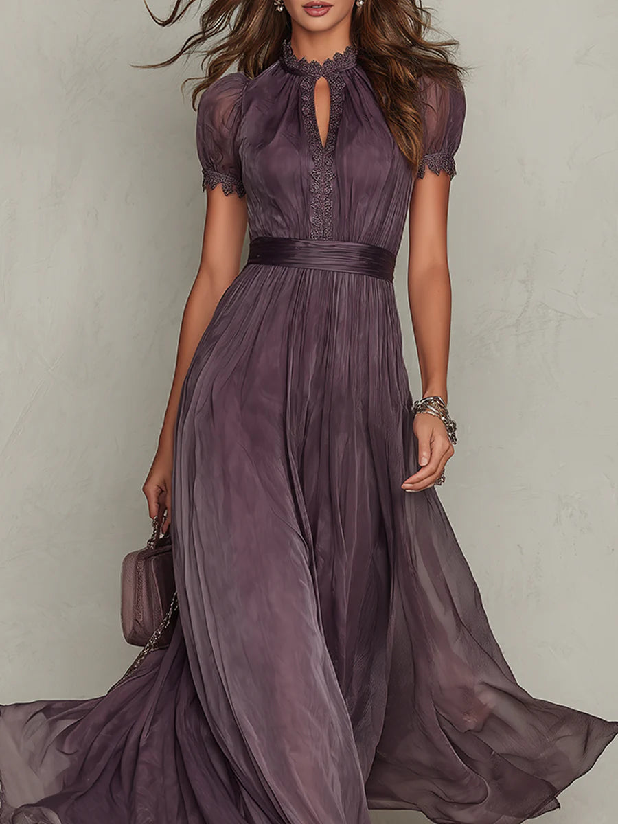 Vestido elegante de chiffon fluido