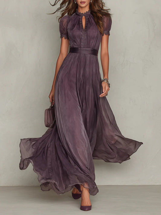 Vestido elegante de chiffon fluido