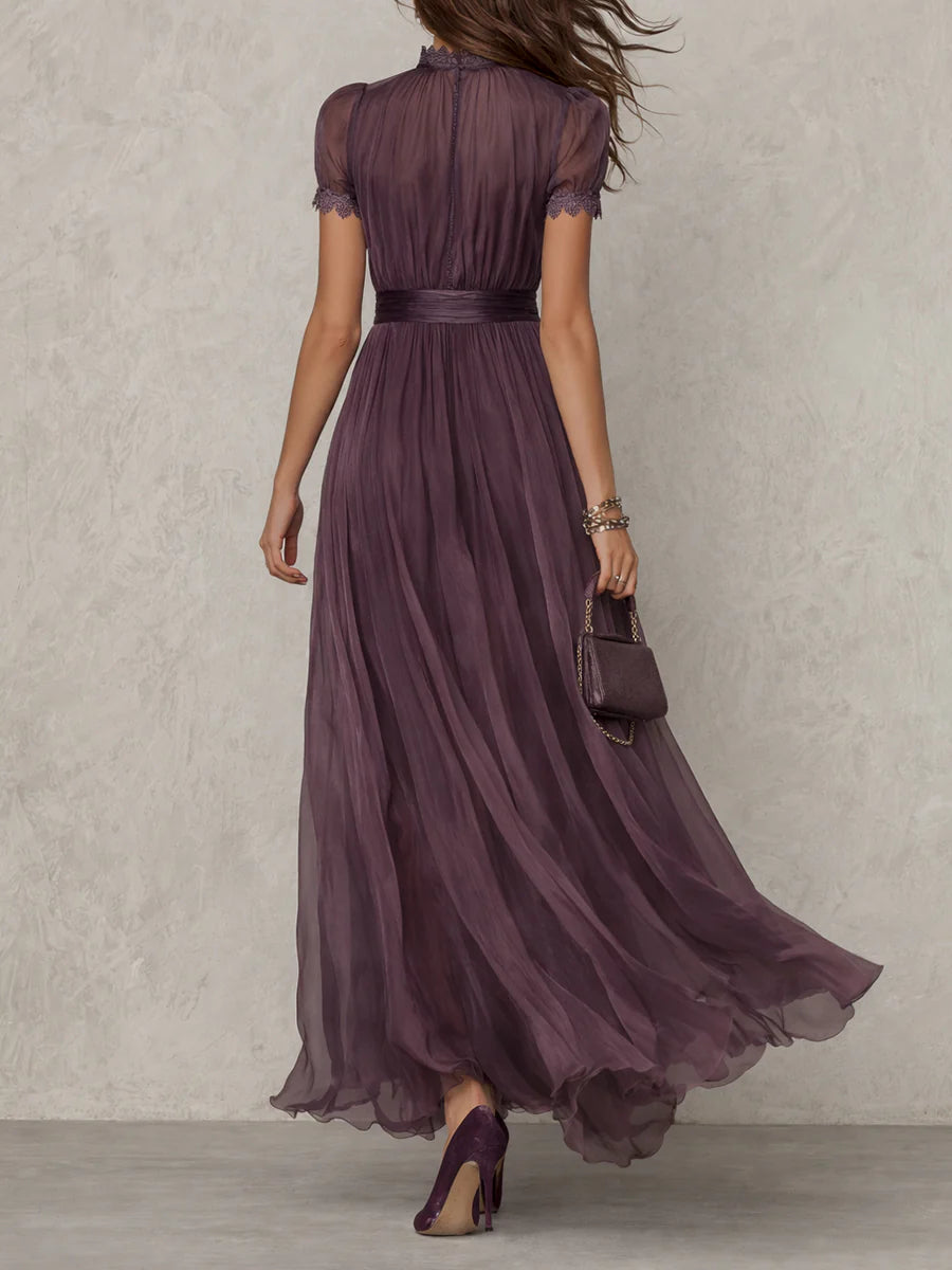 Vestido elegante de chiffon fluido