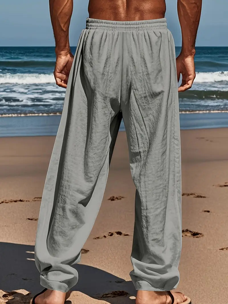 Pantalones casuales de lino
