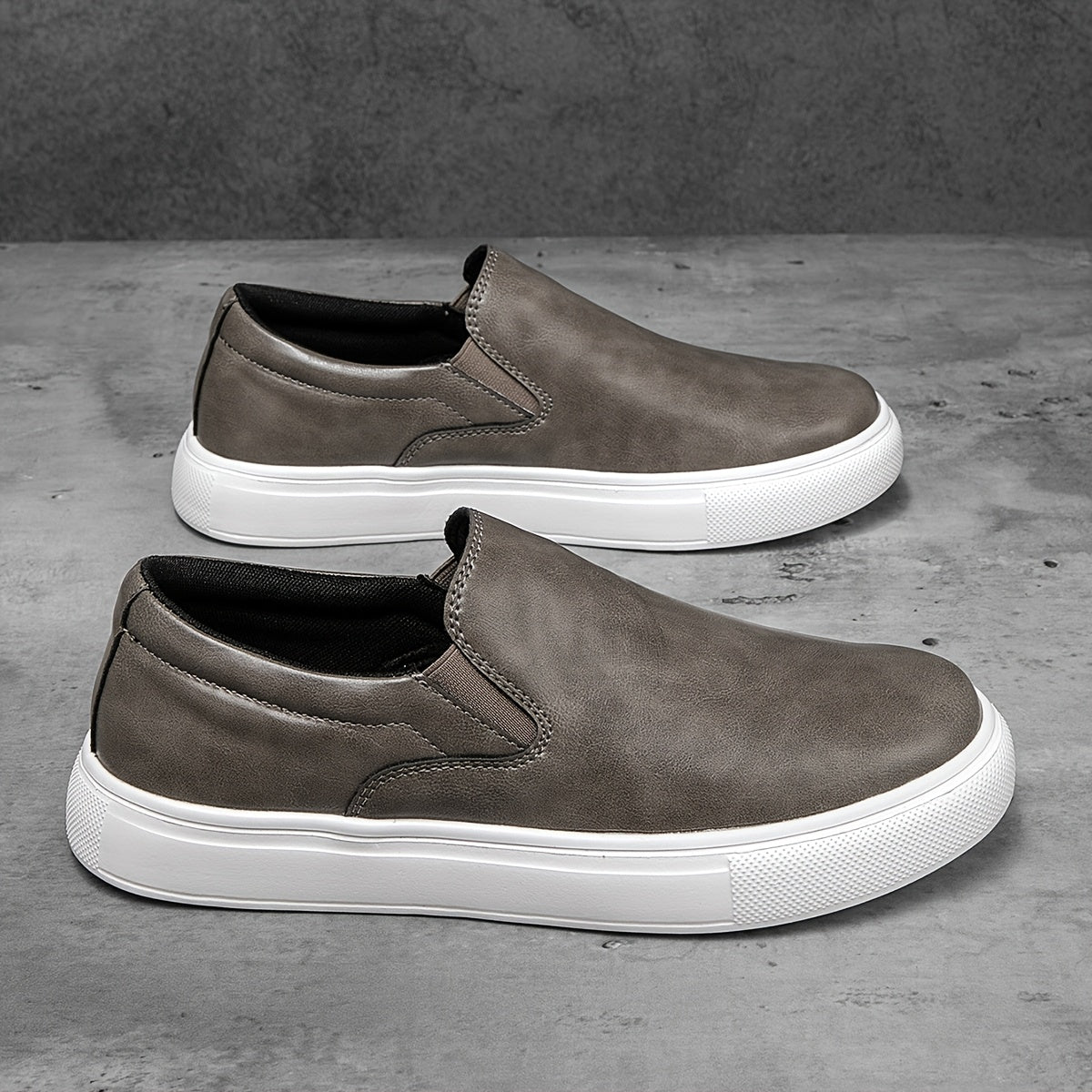 Zapatos casuales de cuero sin cordones