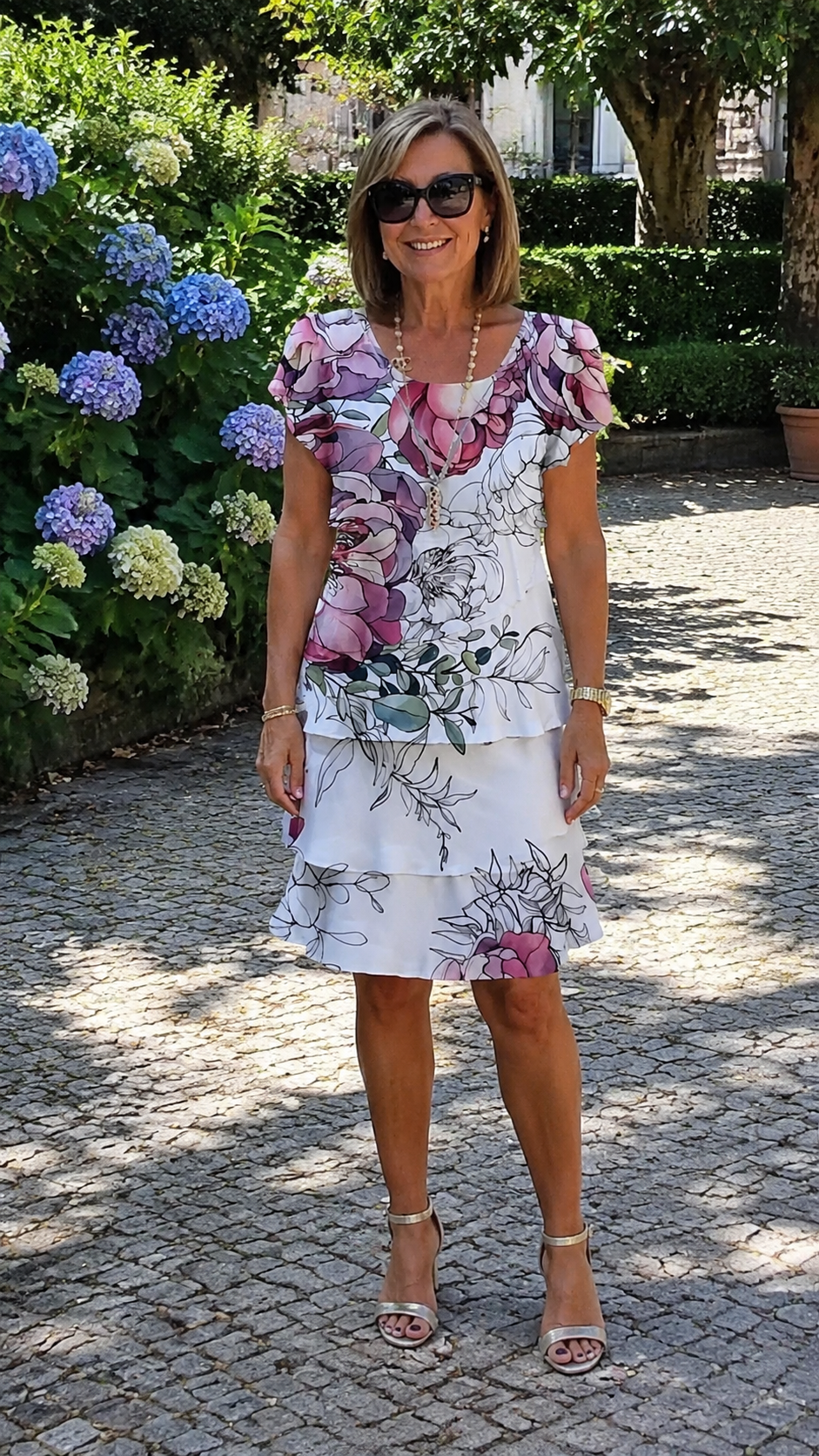 Celia – Vestido Elegante y Fluido con Volantes