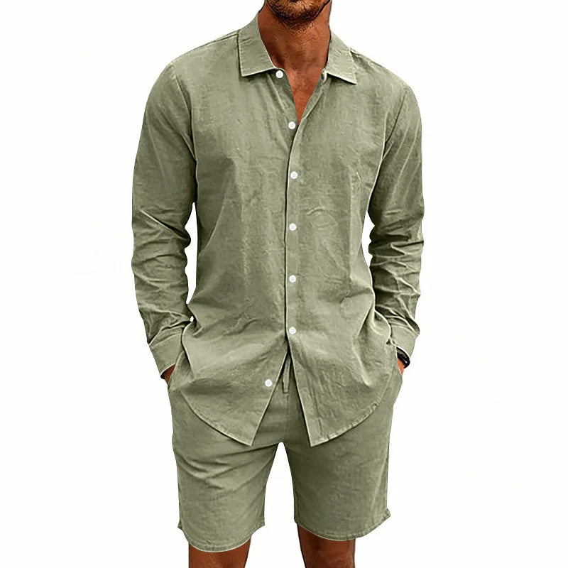 Elegante conjunto de verano de lino