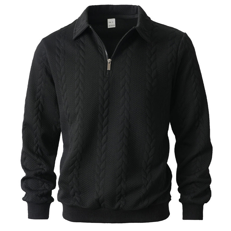 Elegante jersey con estampado y cremallera