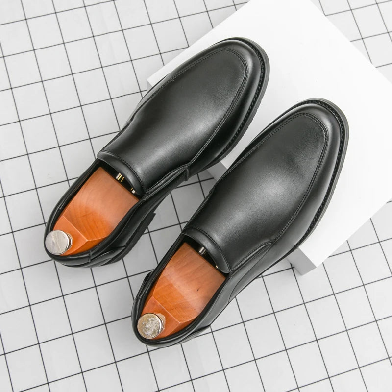 Mocasines elegantes de piel sin cordones