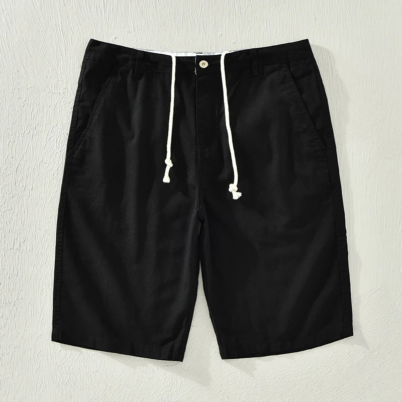Elegantes pantalones cortos de lino
