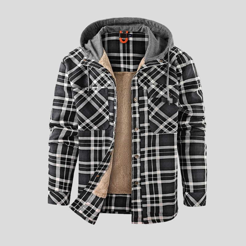 Elegante chaqueta de sherpa