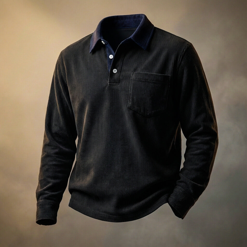 Elegante polo de pana