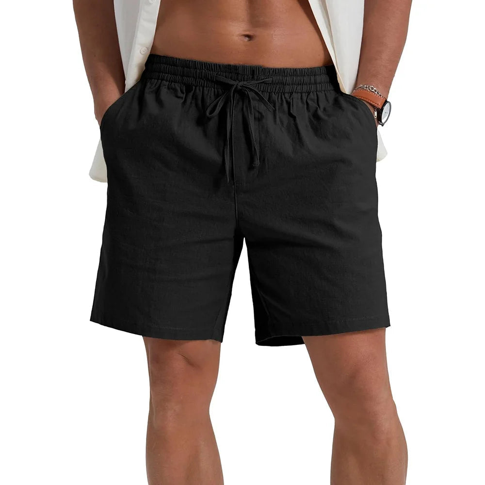 Pantalones cortos de lino elegantes y ligeros