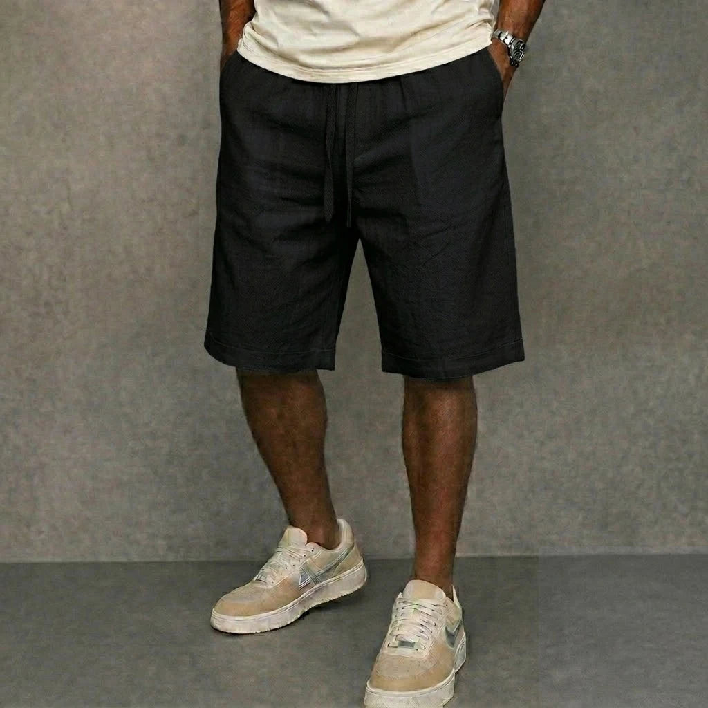 Elegantes pantalones cortos de algodón