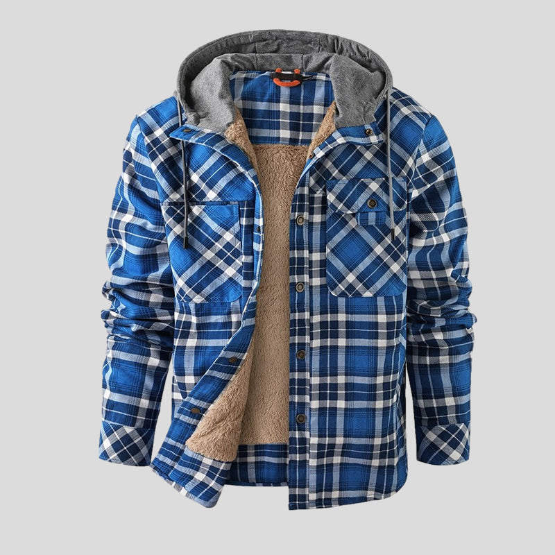 Elegante chaqueta de sherpa