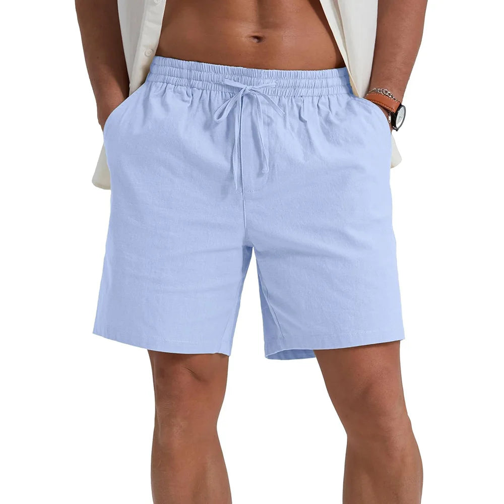Pantalones cortos de lino elegantes y ligeros
