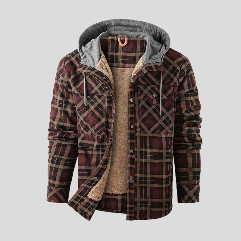 Elegante chaqueta de sherpa