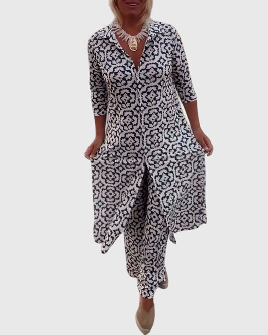 Gabriella™ | Conjunto Vintage Elegante de Dos Piezas