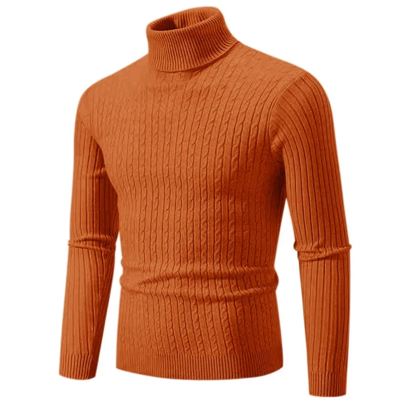 Elegante jersey de cuello alto para hombre