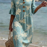 Vestido casual de mujer con estampado floral