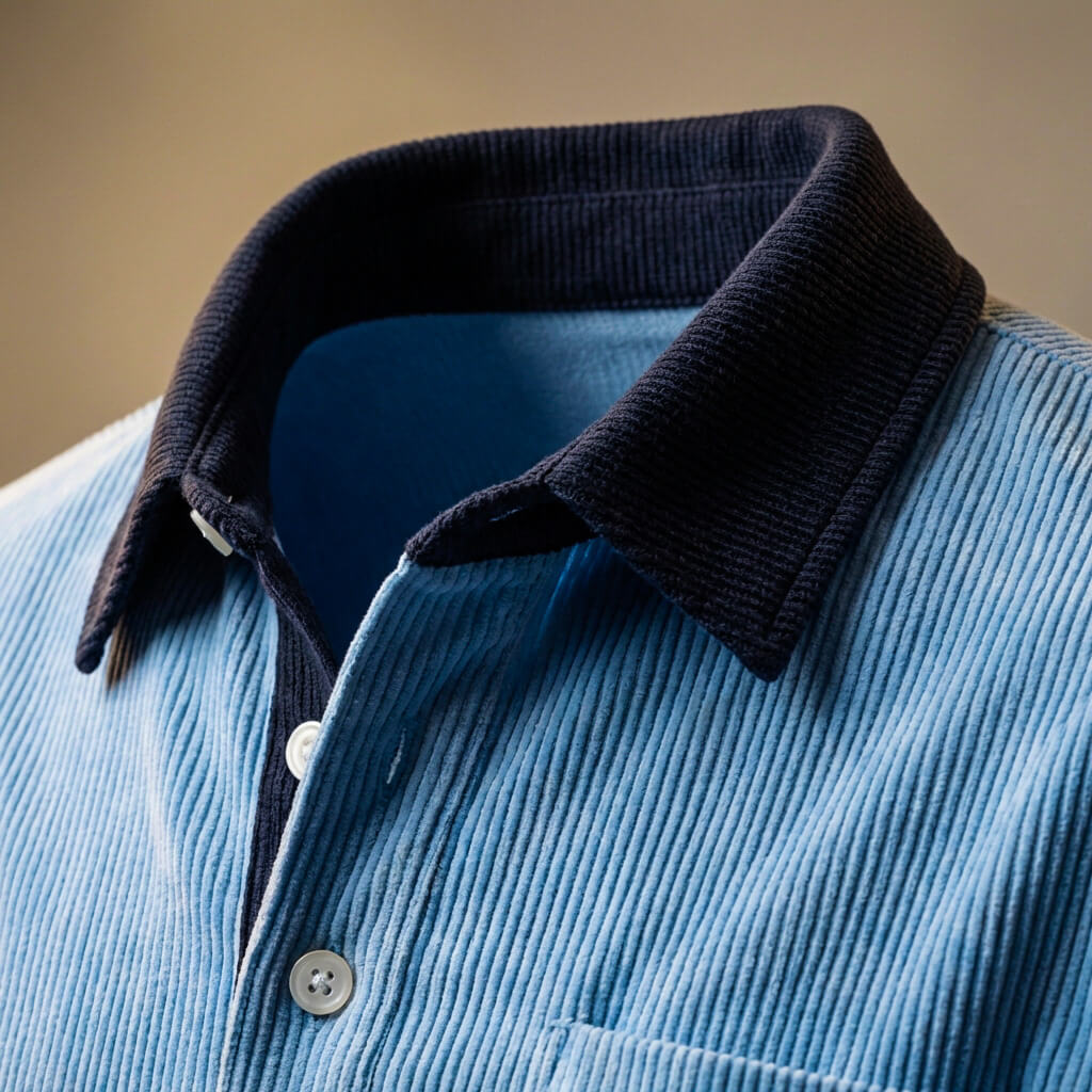 Elegante polo de pana
