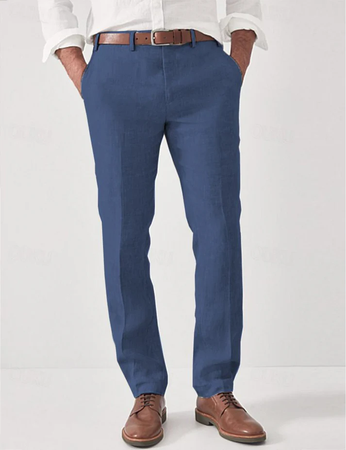 Pantalones de vestir elegantes de lino
