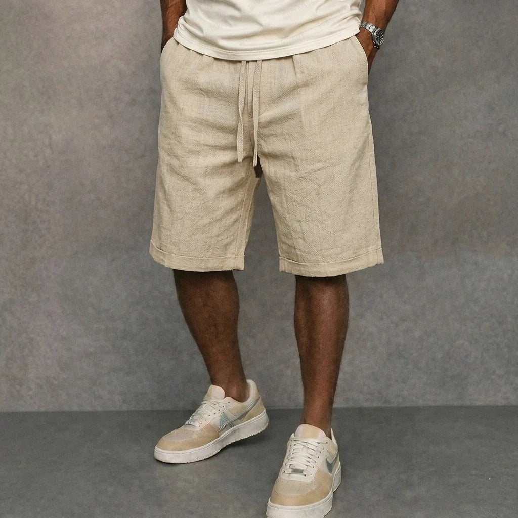 Elegantes pantalones cortos de algodón