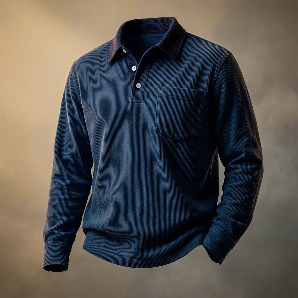 Elegante polo de pana