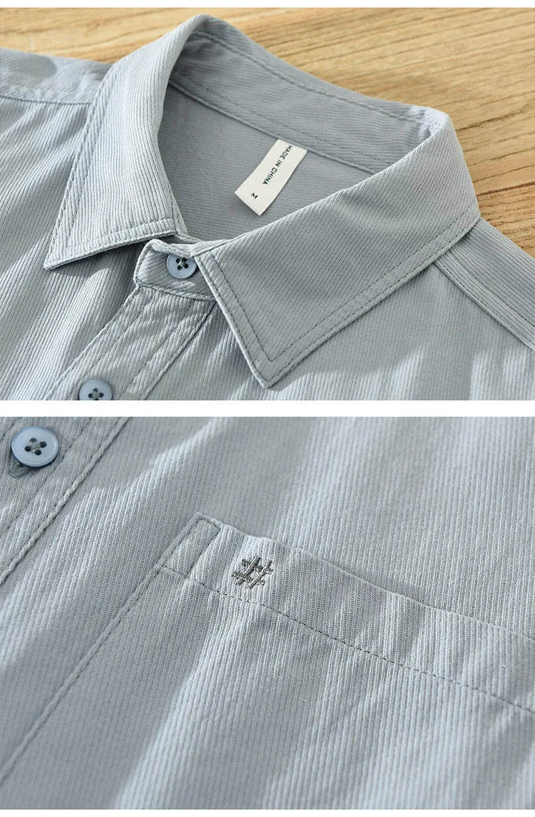 Camisa de algodón de manga corta