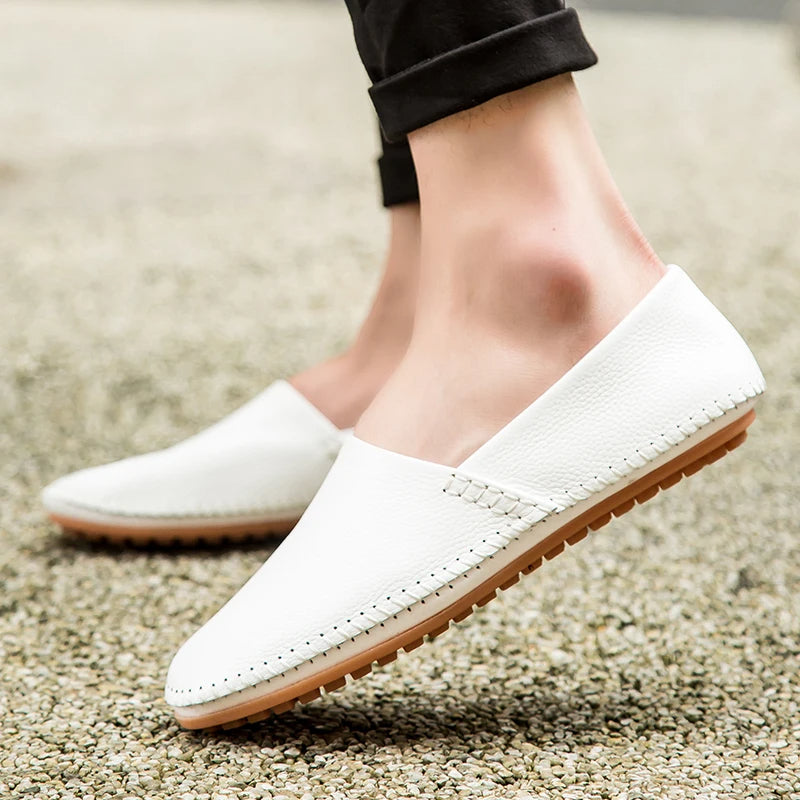 Mocasines de piel clara