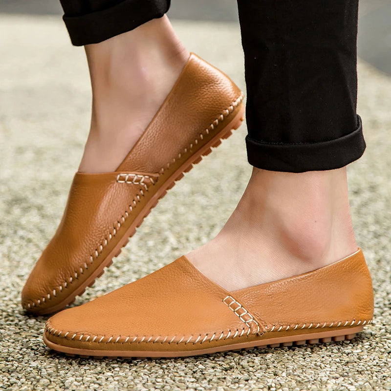 Mocasines de piel clara