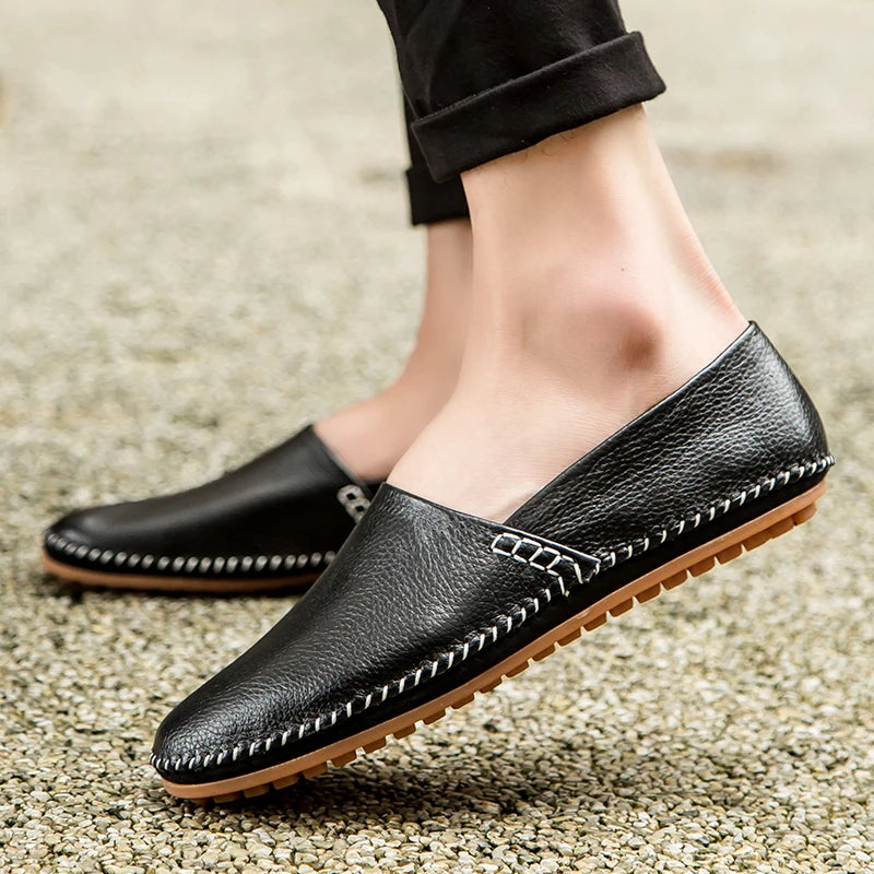 Mocasines de piel clara