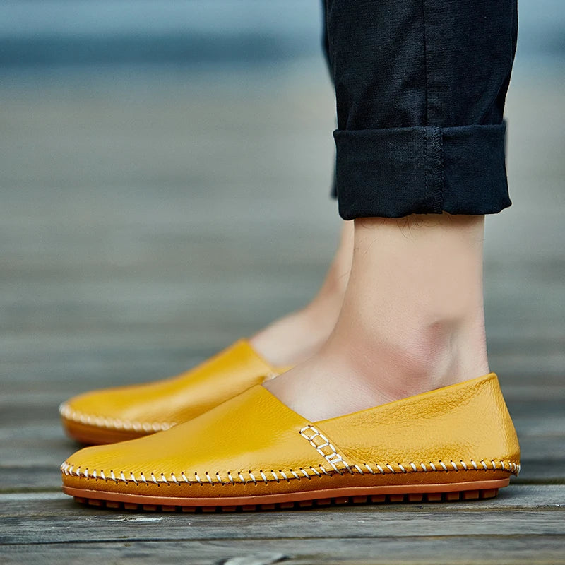 Mocasines de piel clara