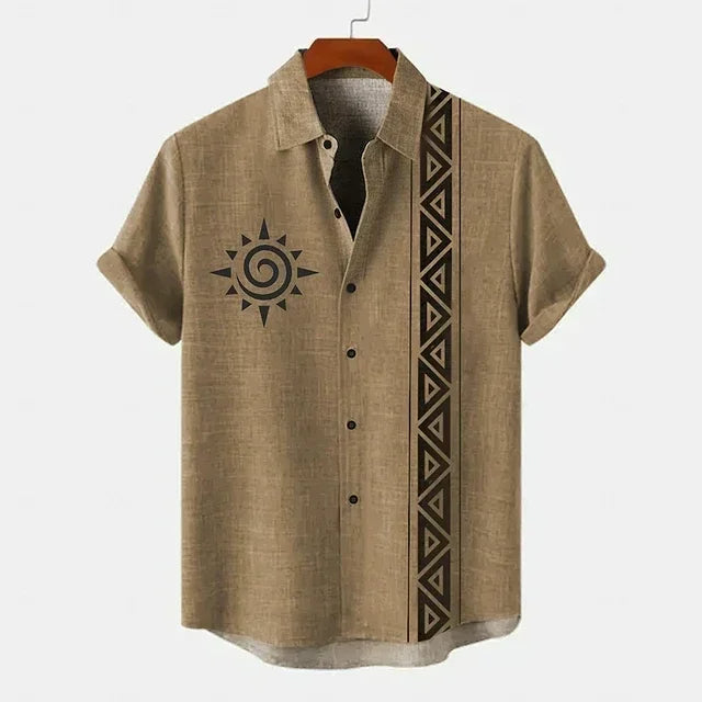 Camisa vintage de manga corta