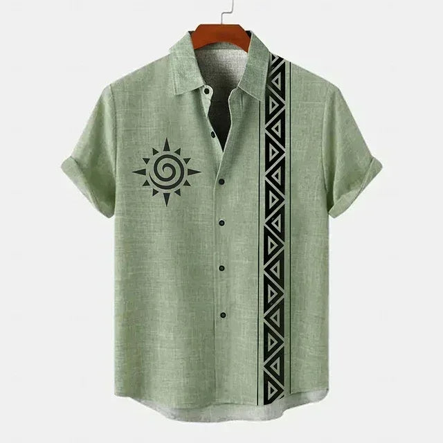 Camisa vintage de manga corta