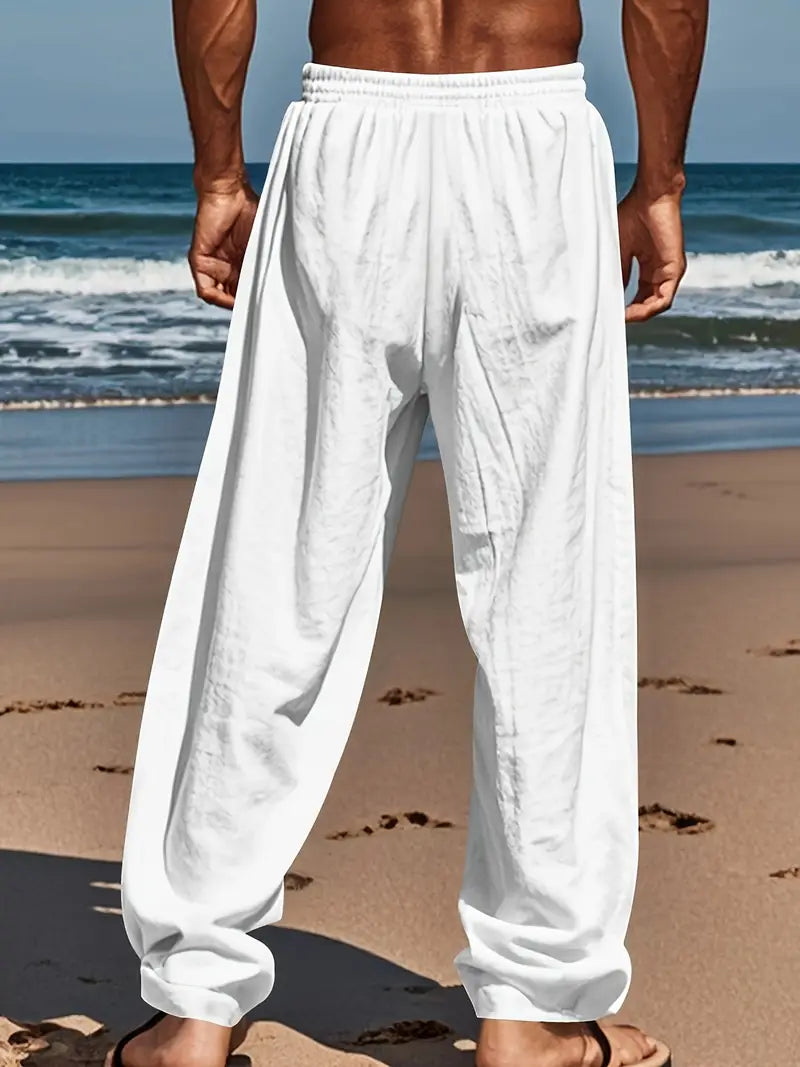 Pantalones casuales de lino