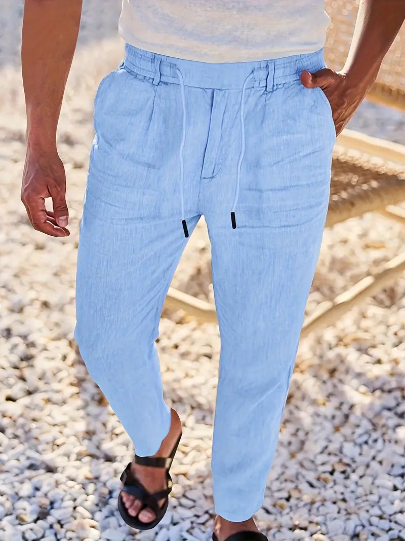 Elegantes pantalones de lino