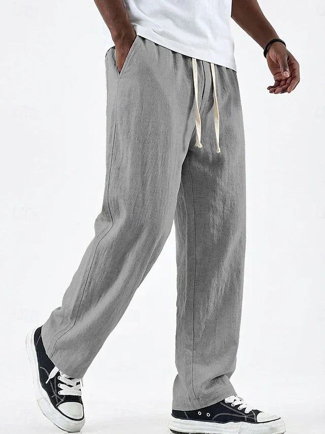 Elegantes pantalones de lino
