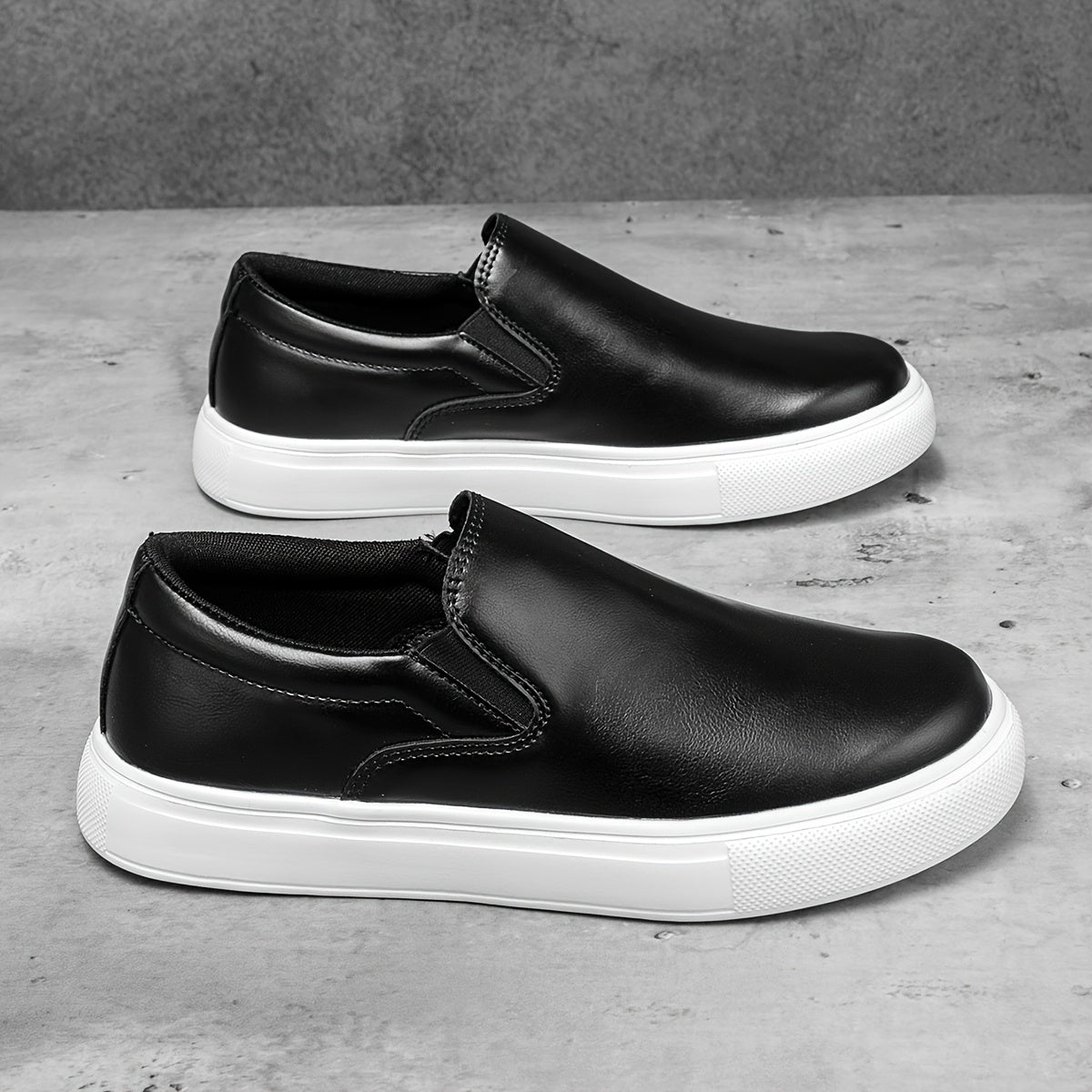 Zapatos casuales de cuero sin cordones
