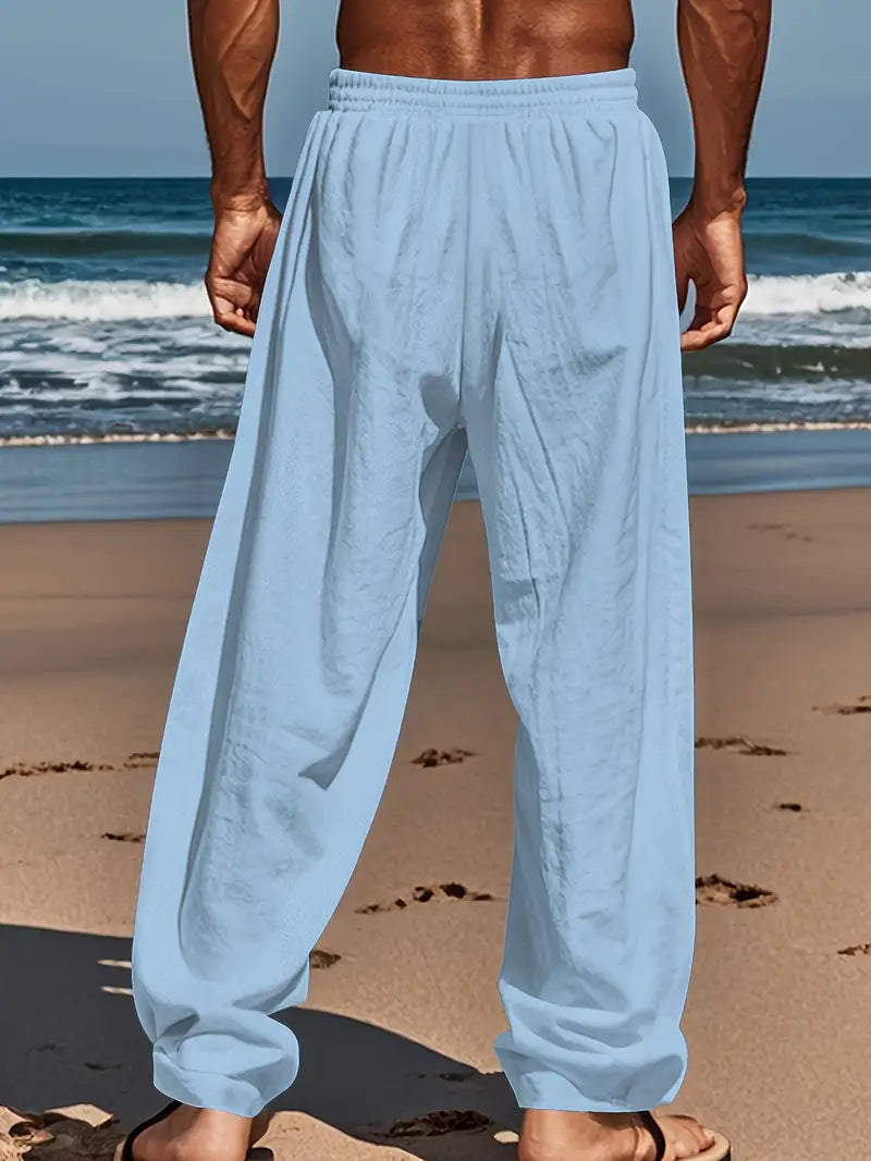 Pantalones casuales de lino