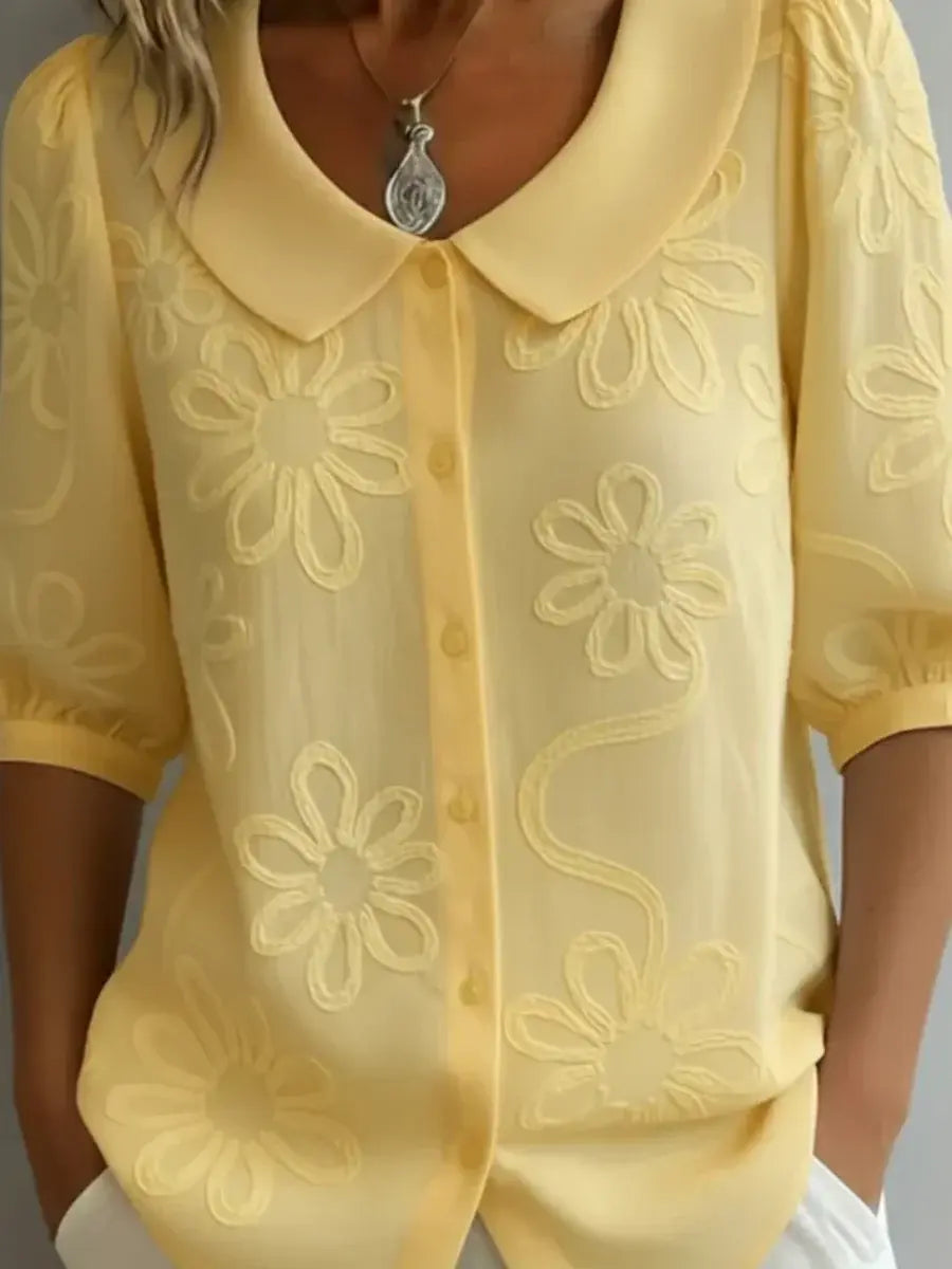 Blusa Elegante con Estampado Floral