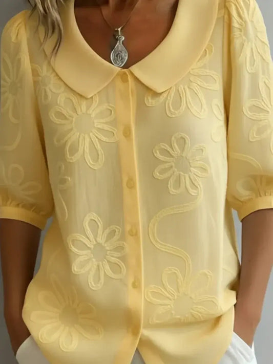 Blusa Elegante con Estampado Floral