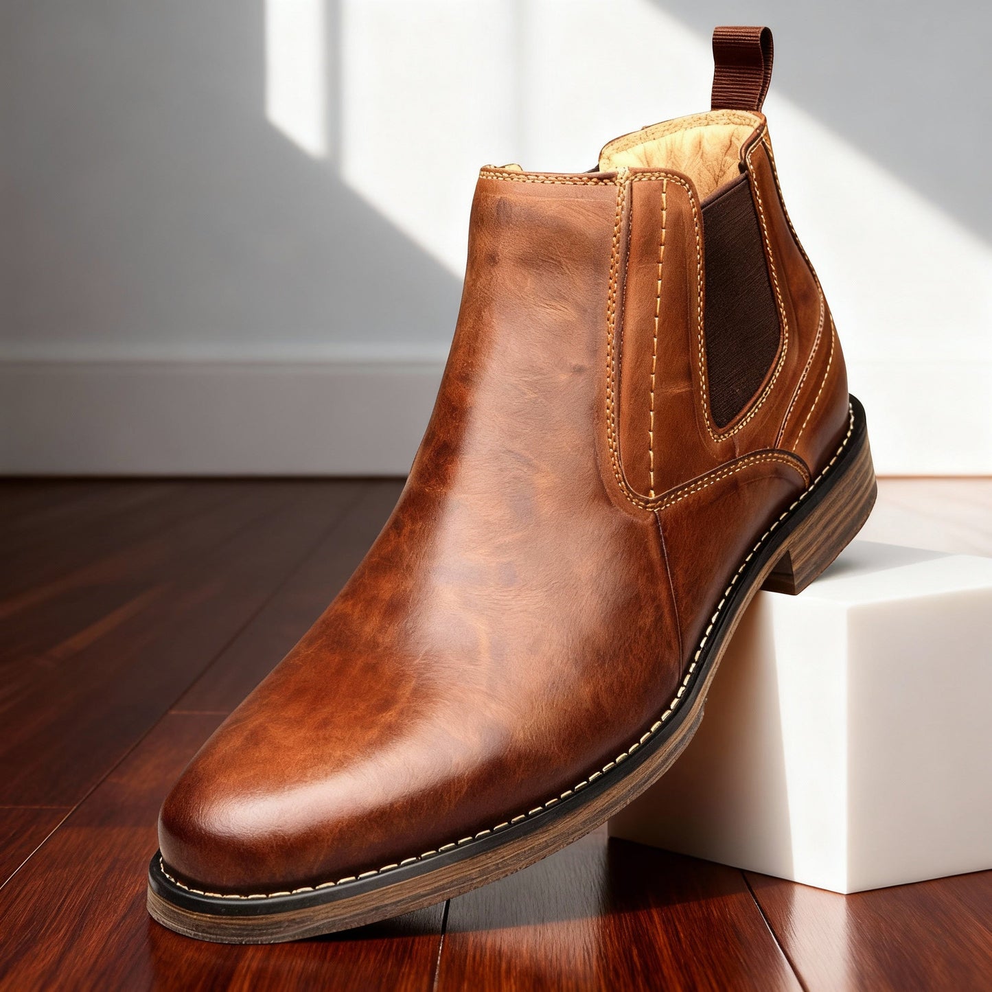 Elegantes botas de piel